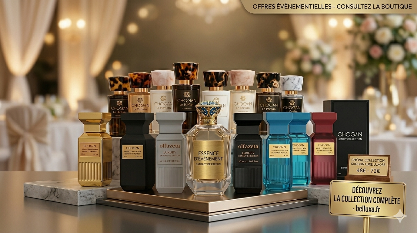 Parfums Event Chogan | Occasions Spéciales & Cérémonies | Essence 30% Made in Italy | belluxa.fr