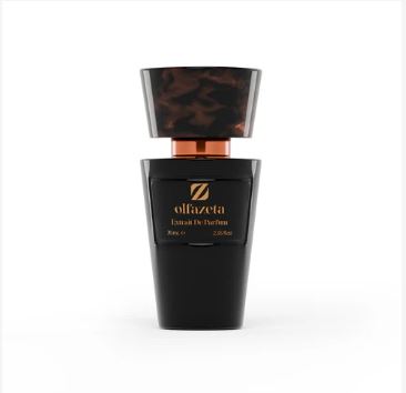 Flacon de parfum Chogan 001M, format 30 ml, au design élégant et minimaliste avec bouchon noir, présenté sur un fond épuré.