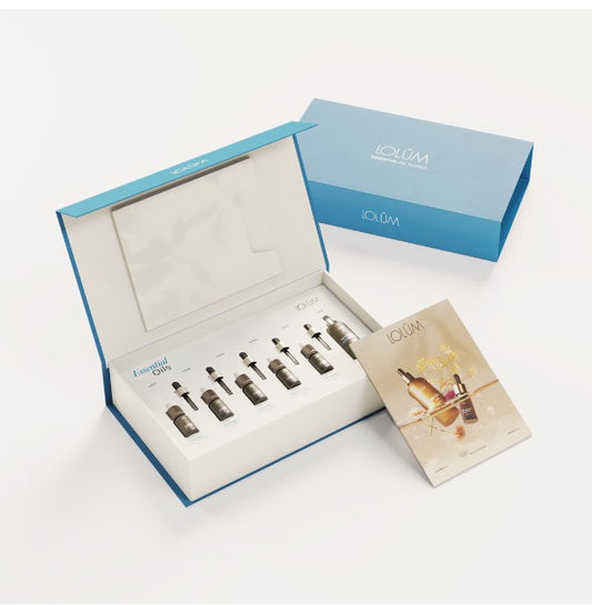 Coffret LOLUM SET01 Kit Mélanges d'Huiles Essentielles Lolûm — 5x10ml + 1x50ml CLARIZENT ARMOZENT DYNAZENT MUNOZENT LYPHAZENT REVIZENT — Belluxa.fr
