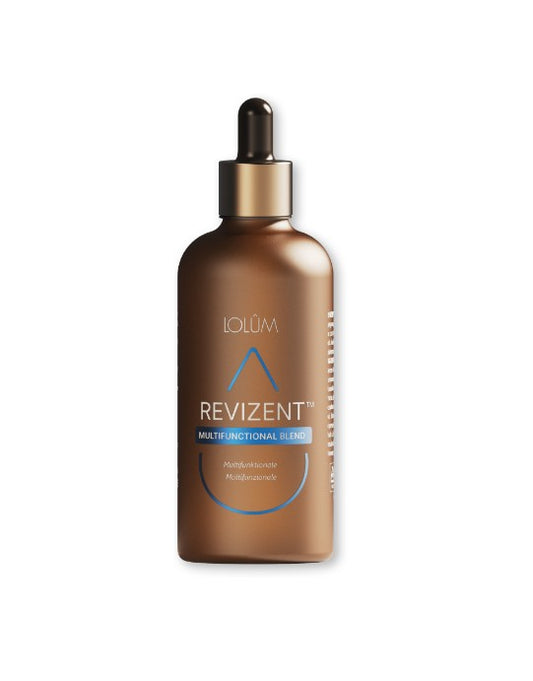 Flacon LOLUM LO006 REVIZENT™ — Mélange multifonctionnel 26 huiles essentielles 50ml — Belluxa.fr

