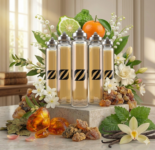 Coffret de 5 flacons de parfum Chogan 06 de 15ml, format voyage, fragrance inspirée de luxe, idéal pour offrir ou tester