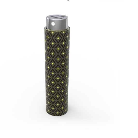 Étui à parfum de poche Hypnotic Rhombus TCOV006 — Vert et Jaune | Accessoire Chogan