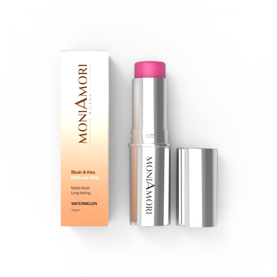 MoniAmori Blush & Kiss — Watermelon | Stick multifonction blush & lèvres