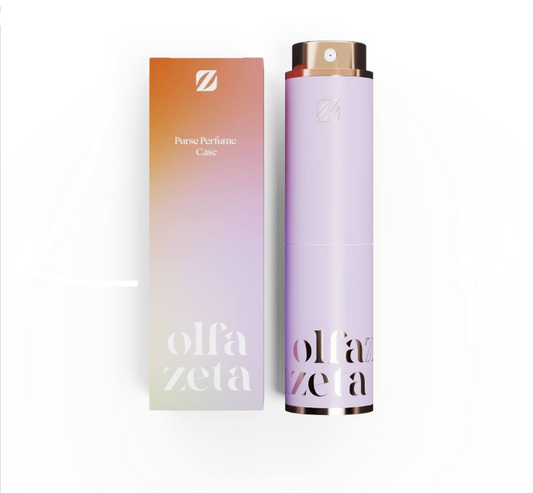 Flacon étui à parfum de poche Chogan Modern TCOV011 coloris Lilas avec sa boîte Olfazeta — recharge 15ml — Belluxa.fr