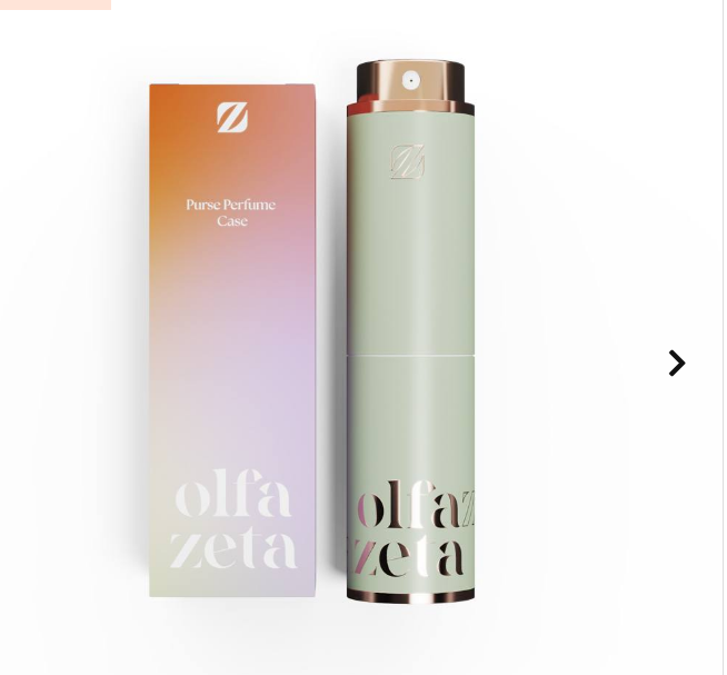 Étui Chogan Modern TCOV012 Vert — vue détail vaporisateur recharge 15ml Olfazeta — Belluxa.fr