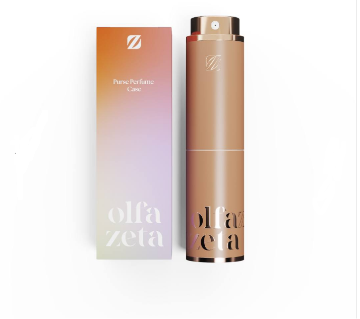 Flacon étui à parfum de poche Chogan Modern TCOV013 coloris Orange avec sa boîte Olfazeta — recharge 15ml — Belluxa.fr
