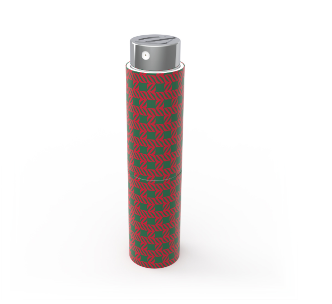 Étui à parfum de poche Chogan Monogram Rope TCOV004 motif Rouge et Vert — recharge 15ml Olfazeta — Belluxa.fr